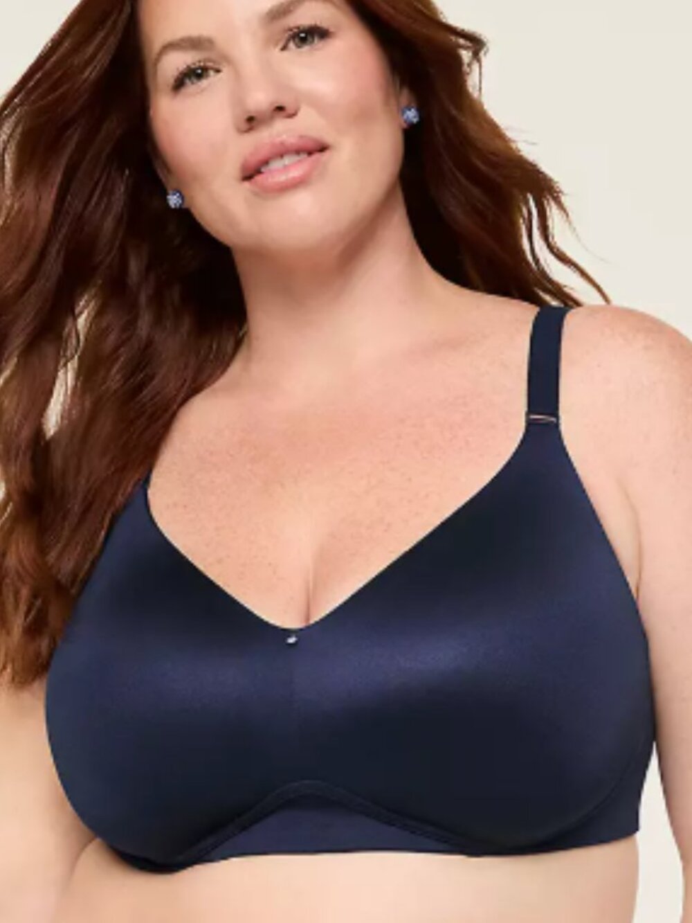 Blue Invisible Backsmoother Lightly Lined No-Wire Bra